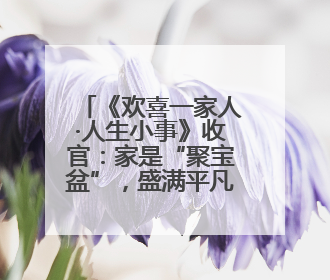 《欢喜一家人·人生小事》收官：家是“聚宝盆”，盛满平凡烟火里的无价真金