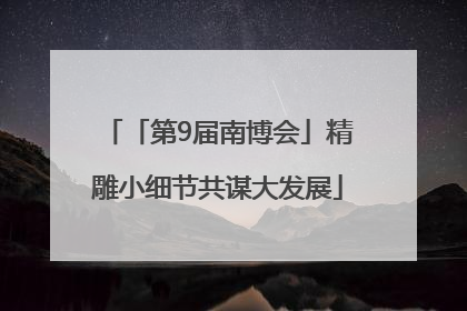 「第9届南博会」精雕小细节共谋大发展