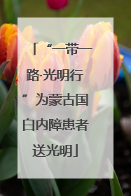 “一带一路·光明行”为蒙古国白内障患者送光明