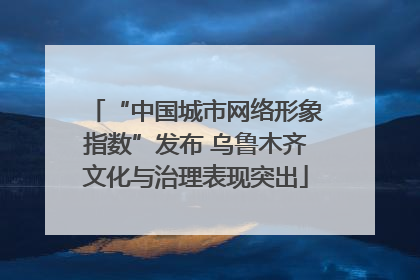 “中国城市网络形象指数”发布 乌鲁木齐文化与治理表现突出