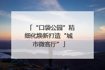 “口袋公园”精细化焕新打造“城市微客厅”