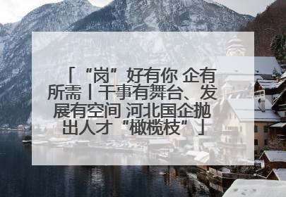 “岗”好有你 企有所需丨干事有舞台、发展有空间 河北国企抛出人才“橄榄枝”