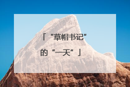 “草帽书记”的“一天”