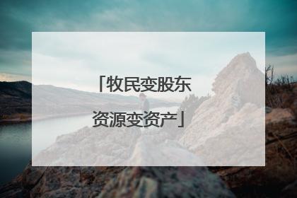 牧民变股东 资源变资产