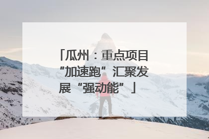 瓜州：重点项目“加速跑”汇聚发展“强动能”