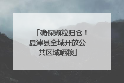 确保颗粒归仓！夏津县全域开放公共区域晒粮