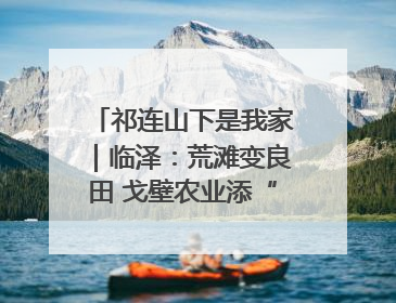 祁连山下是我家｜临泽：荒滩变良田 戈壁农业添“绿”生“金”