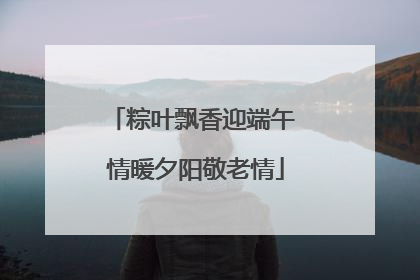 粽叶飘香迎端午 情暖夕阳敬老情
