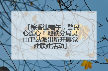 粽香迎端午，警民心连心！地铁分局灵山卫站派出所开展党建联建活动