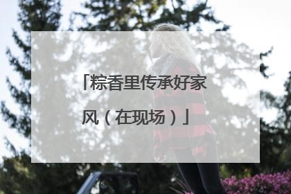 粽香里传承好家风（在现场）