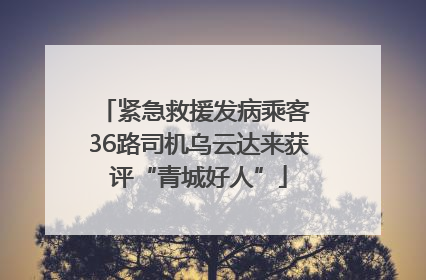 紧急救援发病乘客 36路司机乌云达来获评“青城好人”
