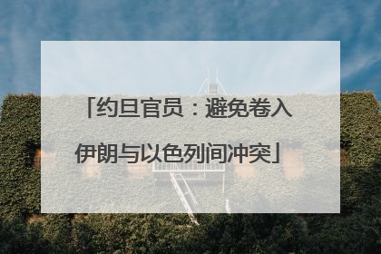 约旦官员：避免卷入伊朗与以色列间冲突