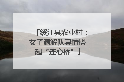 绥江县农业村：女子调解队真情搭起“连心桥”