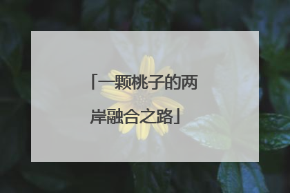 一颗桃子的两岸融合之路