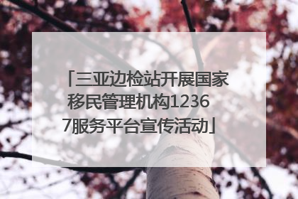 三亚边检站开展国家移民管理机构12367服务平台宣传活动