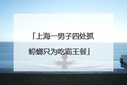 上海一男子四处抓蟑螂只为吃霸王餐