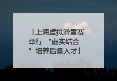 上海虚拟滑雪赛举行 “虚实结合”培养后备人才