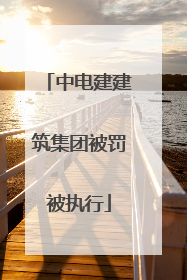 中电建建筑集团被罚被执行