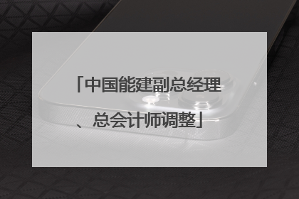 中国能建副总经理、总会计师调整