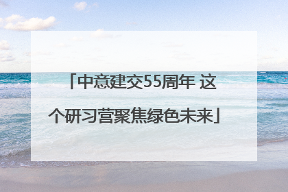 中意建交55周年 这个研习营聚焦绿色未来