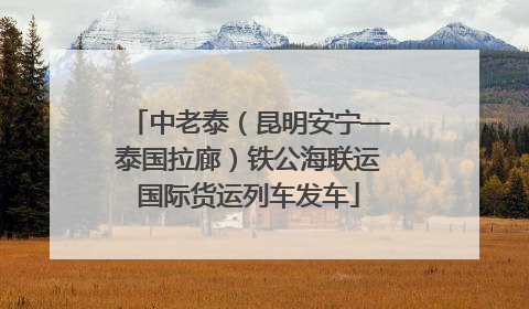 中老泰（昆明安宁—泰国拉廊）铁公海联运国际货运列车发车
