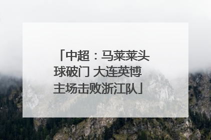 中超：马莱莱头球破门 大连英博主场击败浙江队