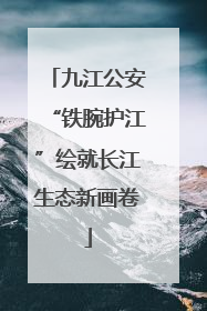 九江公安“铁腕护江”绘就长江生态新画卷