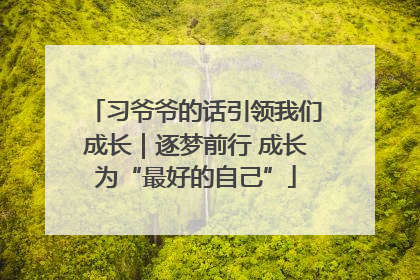 习爷爷的话引领我们成长｜逐梦前行 成长为“最好的自己”
