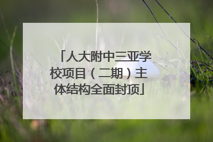 人大附中三亚学校项目（二期）主体结构全面封顶