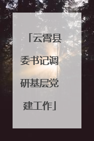 云霄县委书记调研基层党建工作