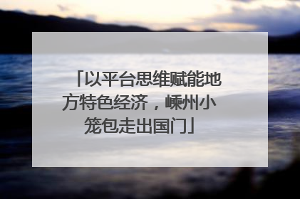 以平台思维赋能地方特色经济，嵊州小笼包走出国门