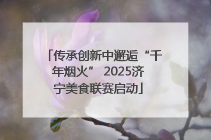 传承创新中邂逅“千年烟火” 2025济宁美食联赛启动