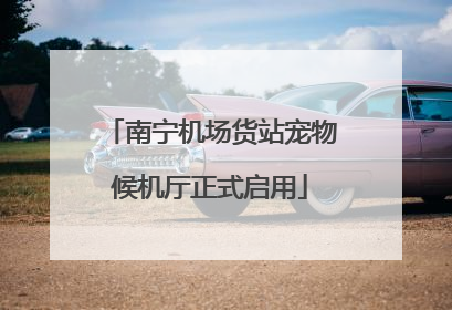 南宁机场货站宠物候机厅正式启用