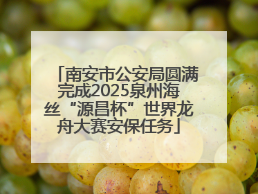 南安市公安局圆满完成2025泉州海丝“源昌杯”世界龙舟大赛安保任务