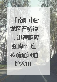 南阳市卧龙区石桥镇：迅速响应强降雨 连夜疏通河道护农田