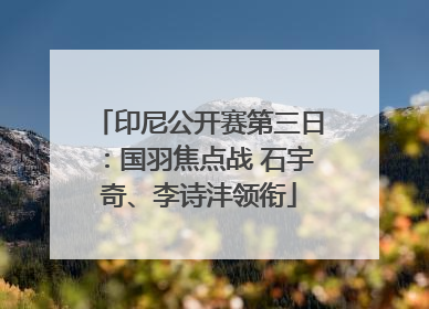 印尼公开赛第三日：国羽焦点战 石宇奇、李诗沣领衔