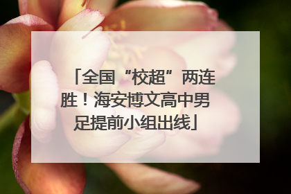 全国“校超”两连胜！海安博文高中男足提前小组出线