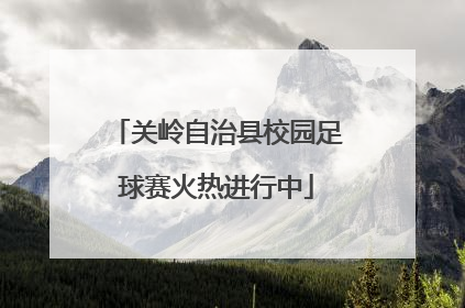 关岭自治县校园足球赛火热进行中