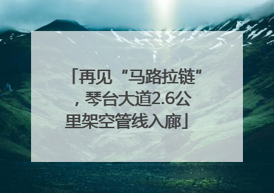 再见“马路拉链”，琴台大道2.6公里架空管线入廊