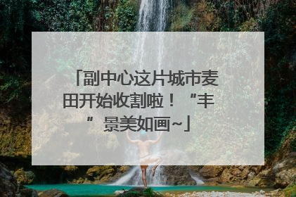 副中心这片城市麦田开始收割啦！“丰”景美如画~