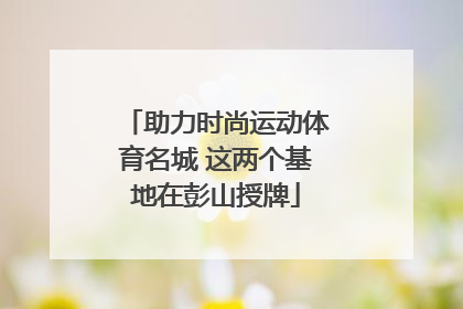 助力时尚运动体育名城 这两个基地在彭山授牌