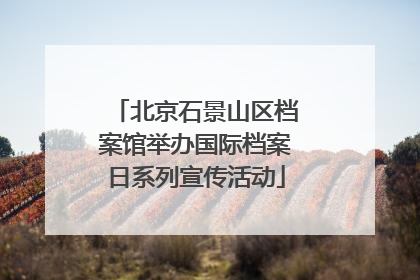 北京石景山区档案馆举办国际档案日系列宣传活动