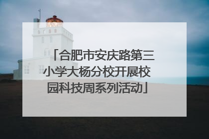 合肥市安庆路第三小学大杨分校开展校园科技周系列活动