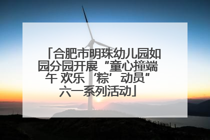合肥市明珠幼儿园如园分园开展“童心撞端午 欢乐‘粽’动员”六一系列活动