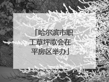 哈尔滨市职工草坪歌会在平房区举办