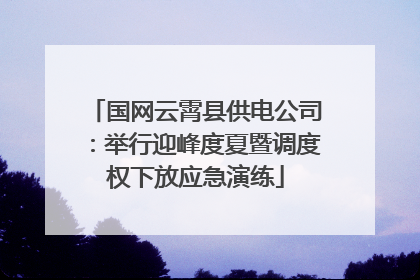 国网云霄县供电公司：举行迎峰度夏暨调度权下放应急演练