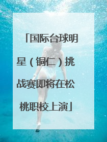 国际台球明星（铜仁）挑战赛即将在松桃职校上演