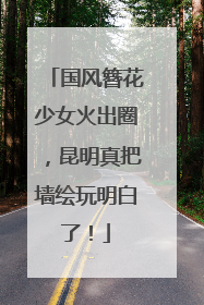 国风簪花少女火出圈，昆明真把墙绘玩明白了！