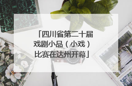 四川省第二十届戏剧小品（小戏）比赛在达州开幕