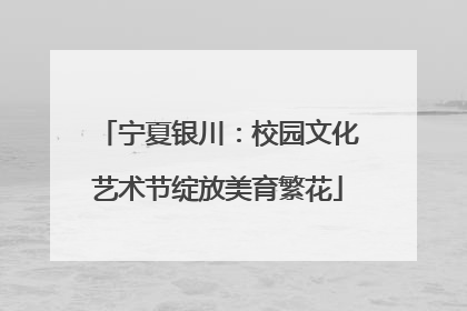 宁夏银川：校园文化艺术节绽放美育繁花